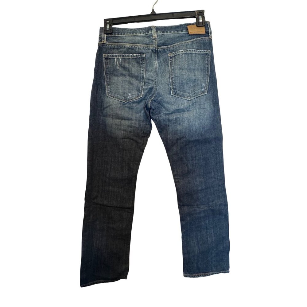 Gap Premium Straight Fit Distressed Jeans 29x30 Dark Wash 100% Cotton Mens